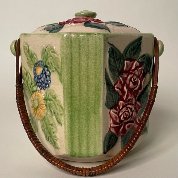 Vintage Japanese biscuit/cookie jar with lid - Picture 12 of 16